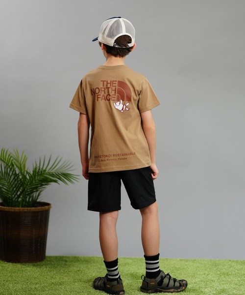 THE NORTH FACE（ザノースフェイス）の「THE NORTH FACE/ザ・ノース・フェイス S/S SHIRETOKO TOKO TEE キッズ バックプリント UVケア NTJ32430ST（Tシャツ/カットソー・キッズ・ホワイト/エメラルドブルー/ベージュ・130cm/120cm/110cm/100cm/150cm/140cm）」の12枚目の写真