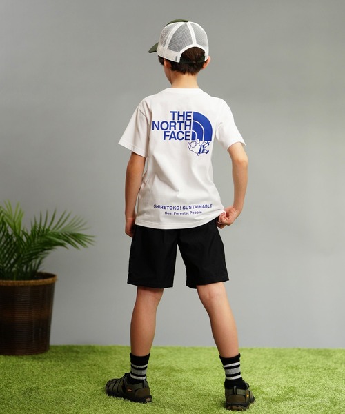 THE NORTH FACE（ザノースフェイス）の「THE NORTH FACE/ザ・ノース・フェイス S/S SHIRETOKO TOKO TEE キッズ バックプリント UVケア NTJ32430ST（Tシャツ/カットソー・キッズ・ホワイト/エメラルドブルー/ベージュ・130cm/120cm/110cm/100cm/150cm/140cm）」の7枚目の写真