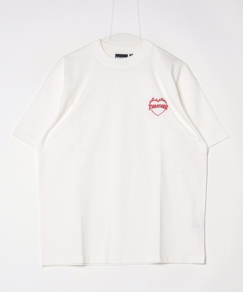 THRASHER(スラッシャー)の「【ZOZOTOWN限定】THRASHER/スラッシャー 半袖Tシャツ ルーズシルエット 刺繍デザイン THM-24SPSST08(Tシャツ/カットソー・メンズ・ブラック×ブルー/ホワイト×レッド/ブラック×レッド/ホワイト×イエロー・M/L/XL)」の9枚目の写真