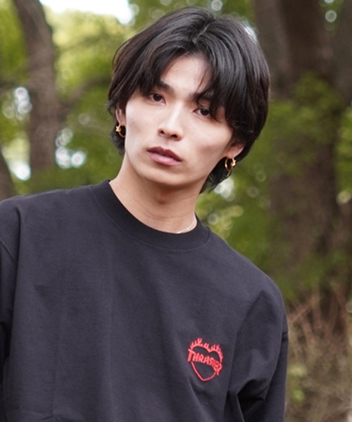 THRASHER(スラッシャー)の「【ZOZOTOWN限定】THRASHER/スラッシャー 半袖Tシャツ ルーズシルエット 刺繍デザイン THM-24SPSST08(Tシャツ/カットソー・メンズ・ブラック×ブルー/ホワイト×レッド/ブラック×レッド/ホワイト×イエロー・M/L/XL)」の17枚目の写真