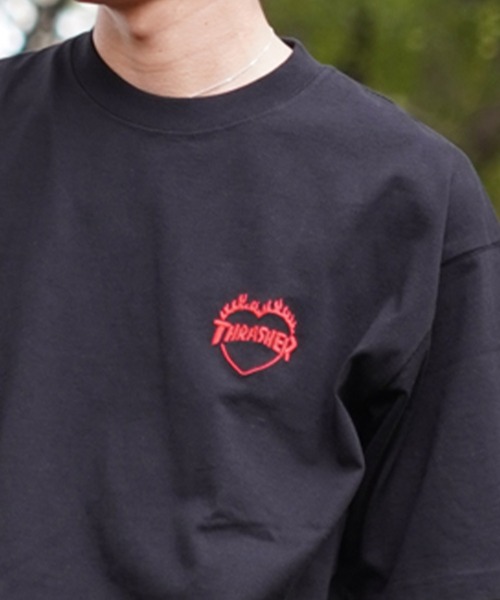 THRASHER(スラッシャー)の「【ZOZOTOWN限定】THRASHER/スラッシャー 半袖Tシャツ ルーズシルエット 刺繍デザイン THM-24SPSST08(Tシャツ/カットソー・メンズ・ブラック×ブルー/ホワイト×レッド/ブラック×レッド/ホワイト×イエロー・M/L/XL)」の16枚目の写真