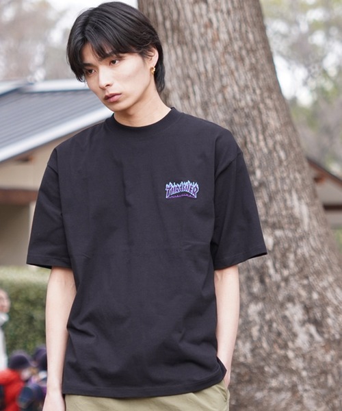 THRASHER(スラッシャー)の「【ZOZOTOWN限定】THRASHER/スラッシャー 半袖Tシャツ ルーズシルエット 刺繍デザイン THM-24SPSST08(Tシャツ/カットソー・メンズ・ブラック×ブルー/ホワイト×レッド/ブラック×レッド/ホワイト×イエロー・M/L/XL)」の15枚目の写真