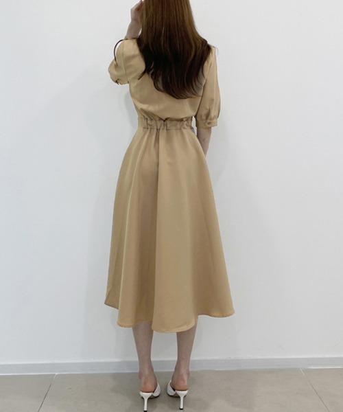 Miniministore(ミニミニストア)の「シャツワンピース ロング レディース韓国(シャツワンピース・レディース・ダークベージュ/ネイビー・S/L/M)」の4枚目の写真
