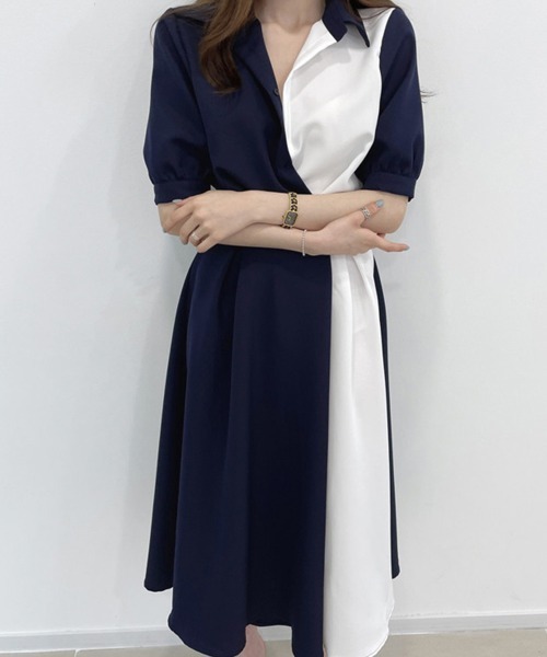 Miniministore(ミニミニストア)の「シャツワンピース ロング レディース韓国(シャツワンピース・レディース・ダークベージュ/ネイビー・S/L/M)」の10枚目の写真