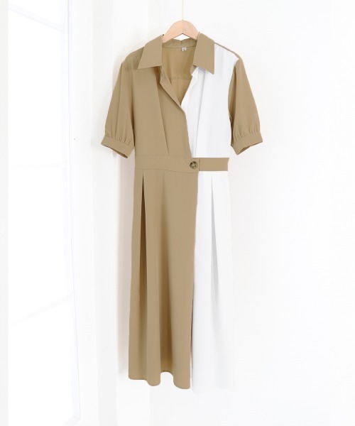 Miniministore(ミニミニストア)の「シャツワンピース ロング レディース韓国(シャツワンピース・レディース・ダークベージュ/ネイビー・S/L/M)」の14枚目の写真