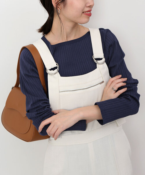 SLOBE IENA(スローブイエナ)の「トタンテレコボートネックプルオーバー(Tシャツ/カットソー・レディース・ネイビー/ベージュ/ラベンダー・FREE)」の3枚目の写真