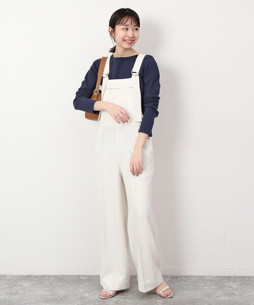 SLOBE IENA(スローブイエナ)の「トタンテレコボートネックプルオーバー(Tシャツ/カットソー・レディース・ネイビー/ベージュ/ラベンダー・FREE)」の11枚目の写真