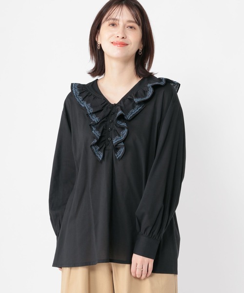 STUDIOUS - 美品◆【STUDIOSステュディオス】◆ブラウス◆フリルトップス◆シルエット良 STUDIOUS（ステュディオス）の「裾フリルブラウス（）」 - WEAR