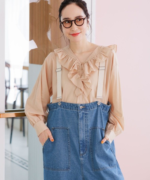 セール】《days》刺繍フリルブラウス（シャツ/ブラウス