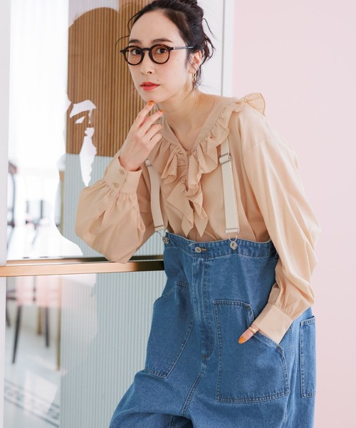 studio CLIP（スタディオクリップ）の「《days》刺繍フリルブラウス