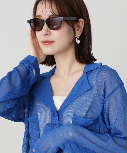 N.（N. Natural Beauty Basic）（エヌエヌナチュラルビューティーベーシック）の「◆ライトフレームサングラス（サングラス・レディース・ブラック/クリア/ブラウン・FREE）」の2枚目の写真