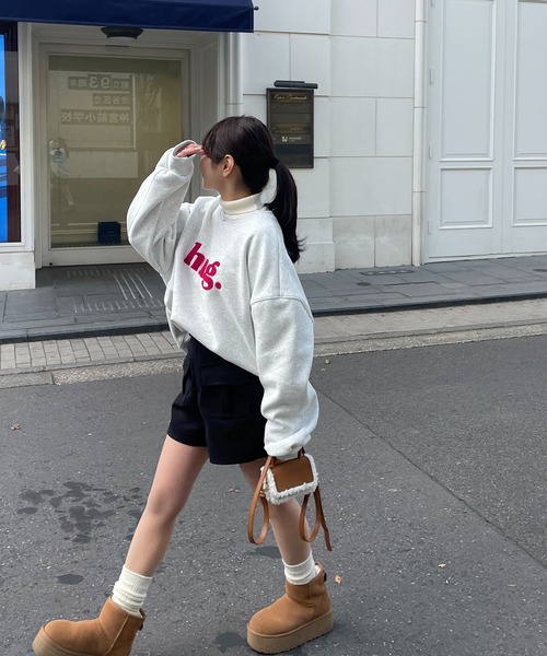 RiLi(リリ)の「ムートンクロスバッグ【RL】(ショルダーバッグ・レディース・ブラック/ブラウン・FREE)」の2枚目の写真