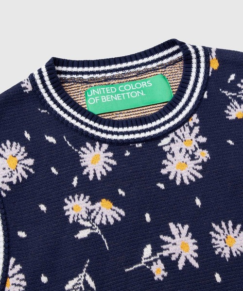 UNITED COLORS OF BENETTON】Made in Italy Wool-Nylon Pullover