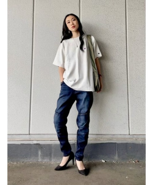 Champion（チャンピオン）の「Champion(チャンピオン)リバースウィーブ無地Tシャツ（Tシャツ/カットソー・メンズ・キナリ/ネイビー/グレー/グリーン/ブラック/ホワイト・M/L/XL）」の22枚目の写真