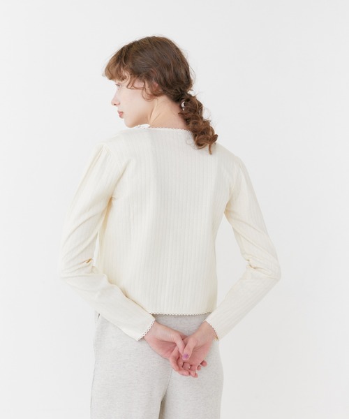 RUBY AND YOU（ルビーアンドユー）の「ロングスリーブカーディガン（カーディガン/ボレロ・レディース・アイボリー・FREE）」の3枚目の写真