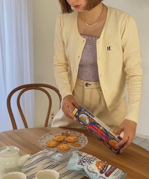 RUBY AND YOU（ルビーアンドユー）の「ロングスリーブカーディガン（カーディガン/ボレロ・レディース・アイボリー・FREE）」の7枚目の写真