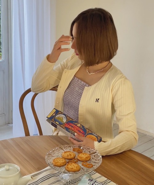 RUBY AND YOU（ルビーアンドユー）の「ロングスリーブカーディガン（カーディガン/ボレロ・レディース・アイボリー・FREE）」の5枚目の写真