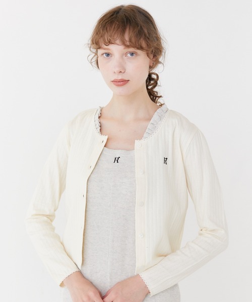 RUBY AND YOU（ルビーアンドユー）の「ロングスリーブカーディガン（カーディガン/ボレロ・レディース・アイボリー・FREE）」の12枚目の写真