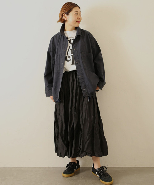 journal standard luxe バックサテン ミリタリーブルゾン バックサテン ミリタリーブルゾン（ブルゾン）｜JOURNAL