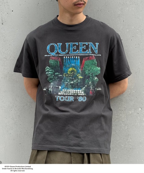 セール】【ユニセックス】【QUEEN/クイーン】ヴィンテージ加工ロックT