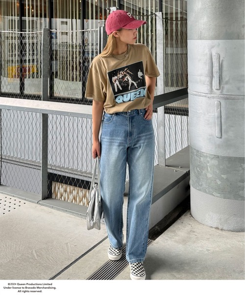 CIAOPANIC（チャオパニック）の「【ユニセックス】【QUEEN/クイーン】ヴィンテージ加工ロックTシャツ（Tシャツ/カットソー・レディース・ホワイト系その他3/ホワイト系その他/ベージュ/ホワイト系その他2/クリア/オフホワイト/ホワイト/アイボリー/ホワイト系その他4/ピンク系その他/ピンク・FREE）」の14枚目の写真