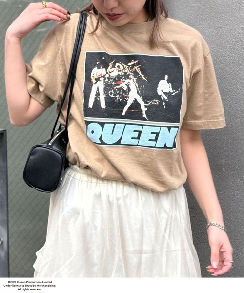 ユニセックス】【QUEEN/クイーン】ヴィンテージ加工ロックT