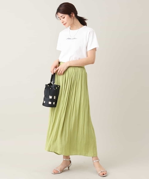 a.v.v(アーヴェヴェ)の「刺繍ロゴTシャツ(Tシャツ/カットソー・レディース・ブラック/ホワイト/ライトグレー/チャコールグレー/グレイッシュベージュ・34/38/40/42/36)」の9枚目の写真