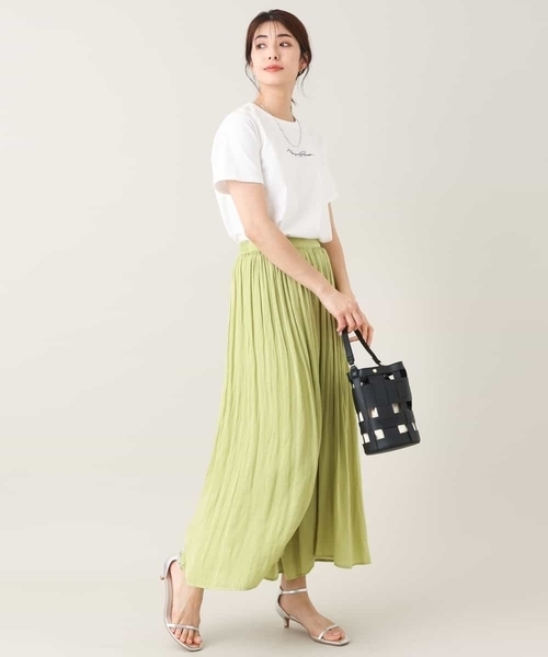 a.v.v(アーヴェヴェ)の「刺繍ロゴTシャツ(Tシャツ/カットソー・レディース・ブラック/ホワイト/ライトグレー/チャコールグレー/グレイッシュベージュ・34/38/40/42/36)」の11枚目の写真