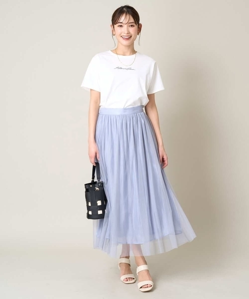 a.v.v(アーヴェヴェ)の「刺繍ロゴTシャツ(Tシャツ/カットソー・レディース・ブラック/ホワイト/ライトグレー/チャコールグレー/グレイッシュベージュ・34/38/40/42/36)」の13枚目の写真