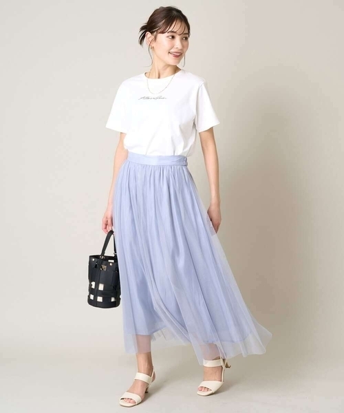 a.v.v(アーヴェヴェ)の「刺繍ロゴTシャツ(Tシャツ/カットソー・レディース・ブラック/ホワイト/ライトグレー/チャコールグレー/グレイッシュベージュ・34/38/40/42/36)」の15枚目の写真