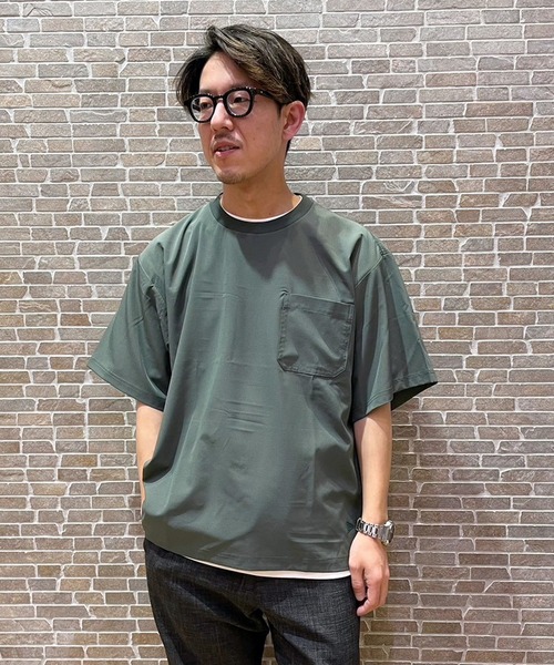 Grand PARK（グランドパーク）の「メッシュポケットTシャツ（Tシャツ/カットソー・メンズ・グリーン/ブラック/ネイビー・MEDIUM/LARGE）」の2枚目の写真