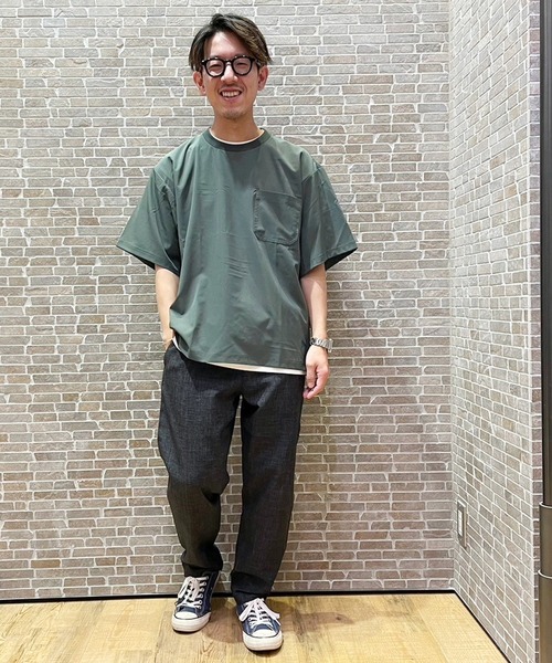 Grand PARK（グランドパーク）の「メッシュポケットTシャツ（Tシャツ/カットソー・メンズ・グリーン/ブラック/ネイビー・MEDIUM/LARGE）」の16枚目の写真