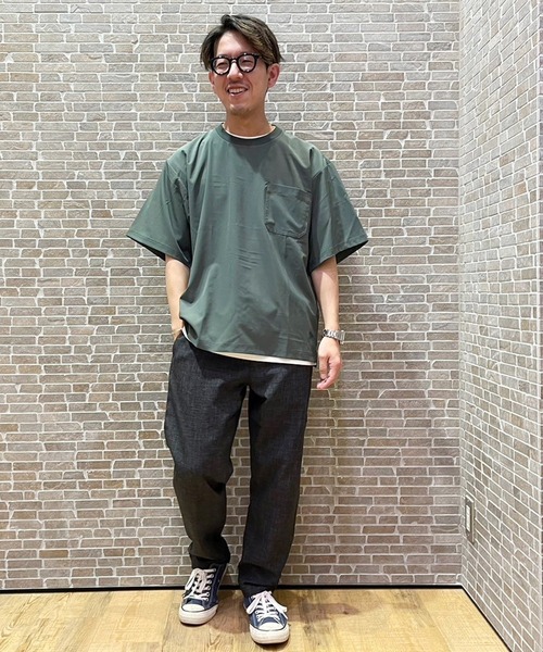 Grand PARK（グランドパーク）の「メッシュポケットTシャツ（Tシャツ/カットソー・メンズ・グリーン/ブラック/ネイビー・MEDIUM/LARGE）」の17枚目の写真