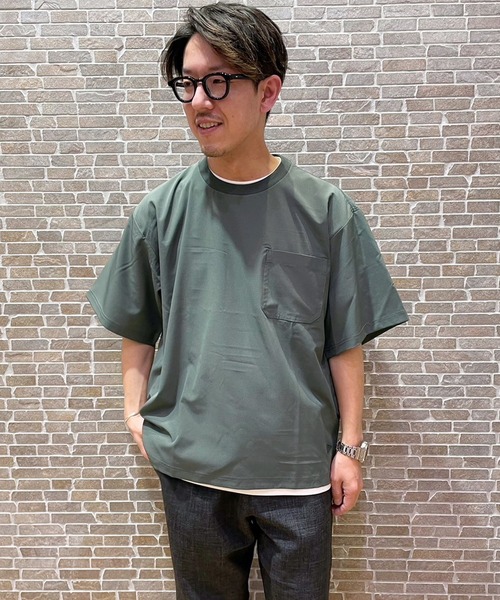 Grand PARK（グランドパーク）の「メッシュポケットTシャツ（Tシャツ/カットソー・メンズ・グリーン/ブラック/ネイビー・MEDIUM/LARGE）」の18枚目の写真