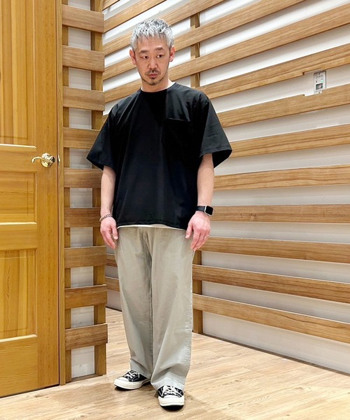 Grand PARK（グランドパーク）の「メッシュポケットTシャツ（Tシャツ/カットソー・メンズ・グリーン/ブラック/ネイビー・MEDIUM/LARGE）」の19枚目の写真