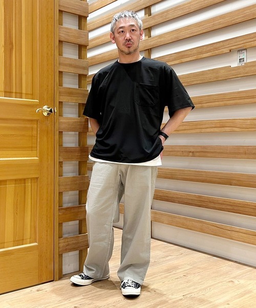 Grand PARK（グランドパーク）の「メッシュポケットTシャツ（Tシャツ/カットソー・メンズ・グリーン/ブラック/ネイビー・MEDIUM/LARGE）」の21枚目の写真