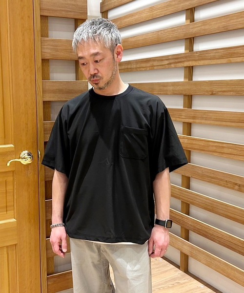 Grand PARK（グランドパーク）の「メッシュポケットTシャツ（Tシャツ/カットソー・メンズ・グリーン/ブラック/ネイビー・MEDIUM/LARGE）」の22枚目の写真