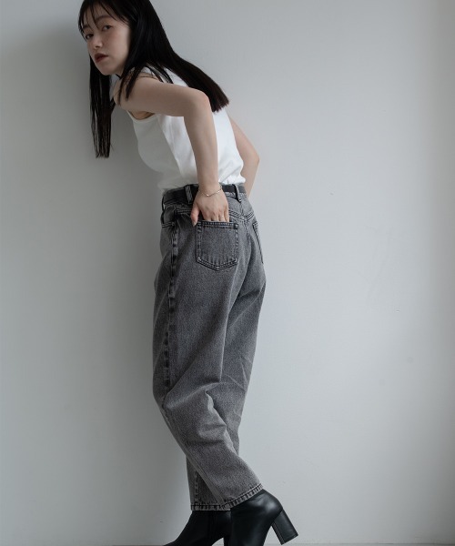 sail(サイル)の「【販売終了】【sail】テーパードデニムパンツ 小さいサイズ【低身長・小柄女性向けサイズ】(デニムパンツ・レディース・ブラック/ブルー・61/64/58)」の15枚目の写真