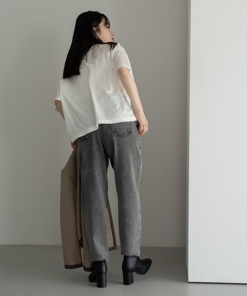 sail(サイル)の「【販売終了】【sail】テーパードデニムパンツ 小さいサイズ【低身長・小柄女性向けサイズ】(デニムパンツ・レディース・ブラック/ブルー・61/64/58)」の21枚目の写真