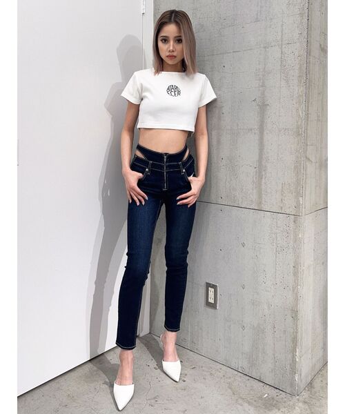 GYDA（ジェイダ）の「ATARDECERショートTシャツ（Tシャツ/カットソー・レディース・オフホワイト/ブラック・FREE）」の15枚目の写真