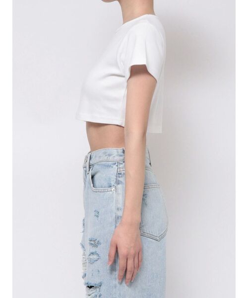 GYDA（ジェイダ）の「ATARDECERショートTシャツ（Tシャツ/カットソー・レディース・オフホワイト/ブラック・FREE）」の20枚目の写真