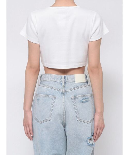 GYDA（ジェイダ）の「ATARDECERショートTシャツ（Tシャツ/カットソー・レディース・オフホワイト/ブラック・FREE）」の21枚目の写真