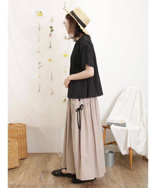 Samansa Mos2(サマンサ モスモス)の「配色左脇リボンスカート(スカート・レディース・キナリ/ベージュ系その他/ブルー・F)」の16枚目の写真