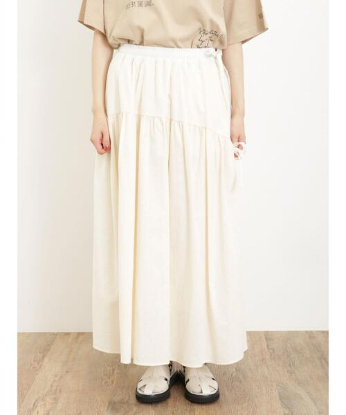 Samansa Mos2(サマンサ モスモス)の「配色左脇リボンスカート(スカート・レディース・キナリ/ベージュ系その他/ブルー・F)」の19枚目の写真