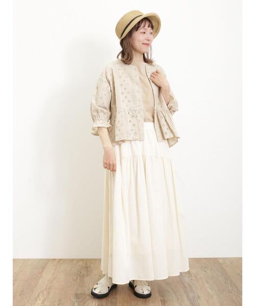 Samansa Mos2(サマンサ モスモス)の「配色左脇リボンスカート(スカート・レディース・キナリ/ベージュ系その他/ブルー・F)」の21枚目の写真