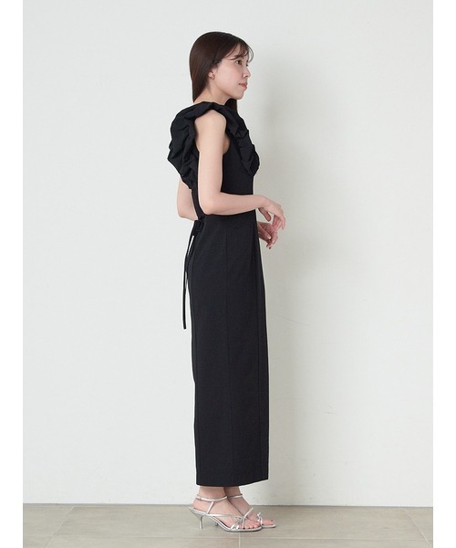 ♡新品タグ付き♡ SNIDEL バルーンフリルスリーブIラインワンピース SNIDEL snidel /スナイデル バルーンフリルスリーブIライン