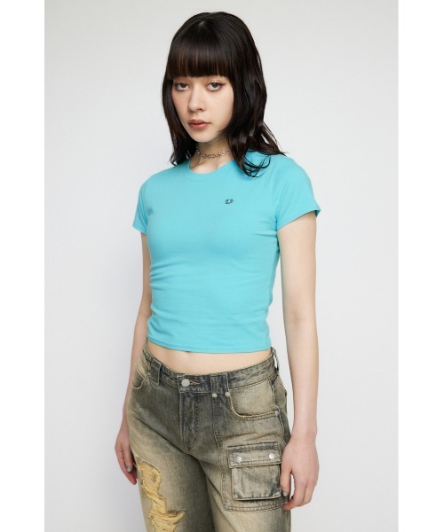 LAGUA GEM(ラグアジェム)の「METAL MOTIF Tシャツ(Tシャツ/カットソー・レディース・ライトブルー/ライトグレー/ホワイト/ブラック・FREE)」の11枚目の写真