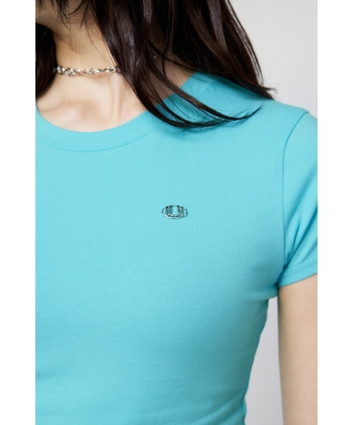 LAGUA GEM(ラグアジェム)の「METAL MOTIF Tシャツ(Tシャツ/カットソー・レディース・ライトブルー/ライトグレー/ホワイト/ブラック・FREE)」の13枚目の写真