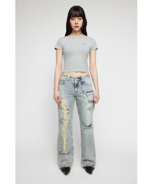 LAGUA GEM(ラグアジェム)の「METAL MOTIF Tシャツ(Tシャツ/カットソー・レディース・ライトブルー/ライトグレー/ホワイト/ブラック・FREE)」の17枚目の写真