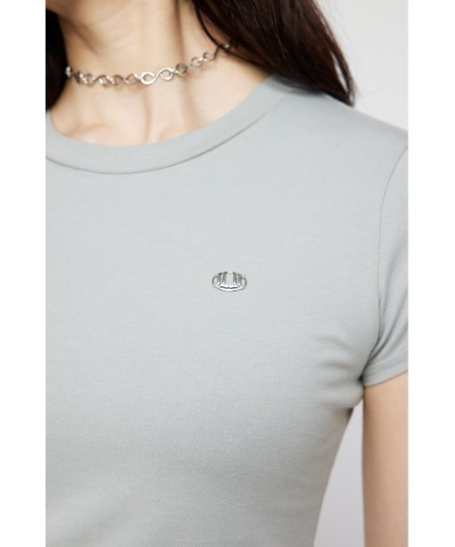 LAGUA GEM(ラグアジェム)の「METAL MOTIF Tシャツ(Tシャツ/カットソー・レディース・ライトブルー/ライトグレー/ホワイト/ブラック・FREE)」の18枚目の写真